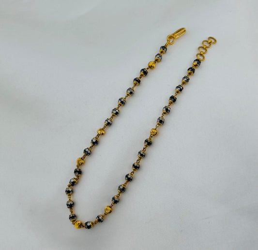 22k Solid Gold Ladies Simple Anklet GA11