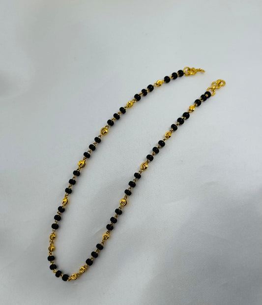 22k Solid Gold Ladies Simple Anklet GA15