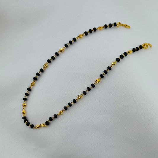22k Solid Gold Ladies Simple Anklet GA17