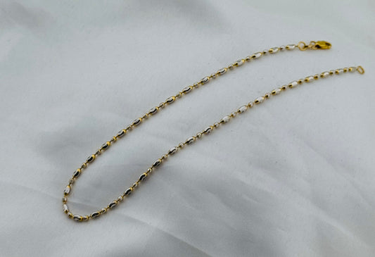 22k Solid Gold Ladies Simple Anklet GA1