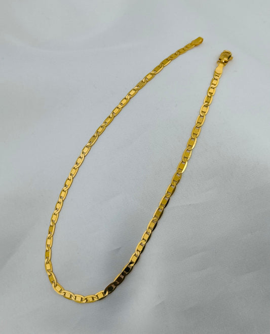 22k Solid Gold Ladies Simple Anklet GA20