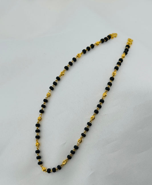 22k Solid Gold Ladies Simple Anklet GA21