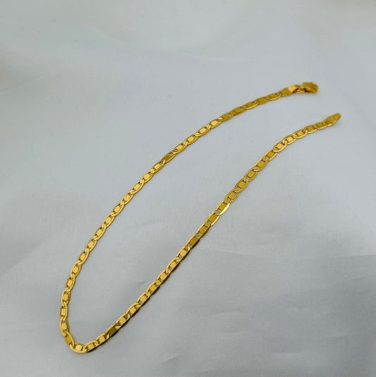 22k Solid Gold Ladies Simple Anklet GA22