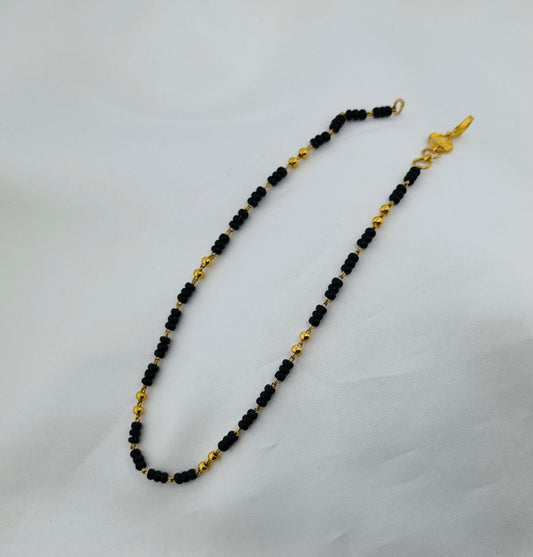 22k Solid Gold Ladies Simple Anklet GA23