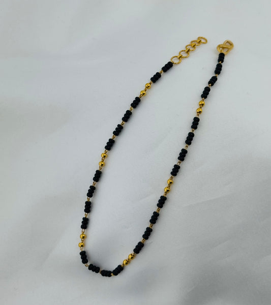 22k Solid Gold Ladies Simple Anklet GA25