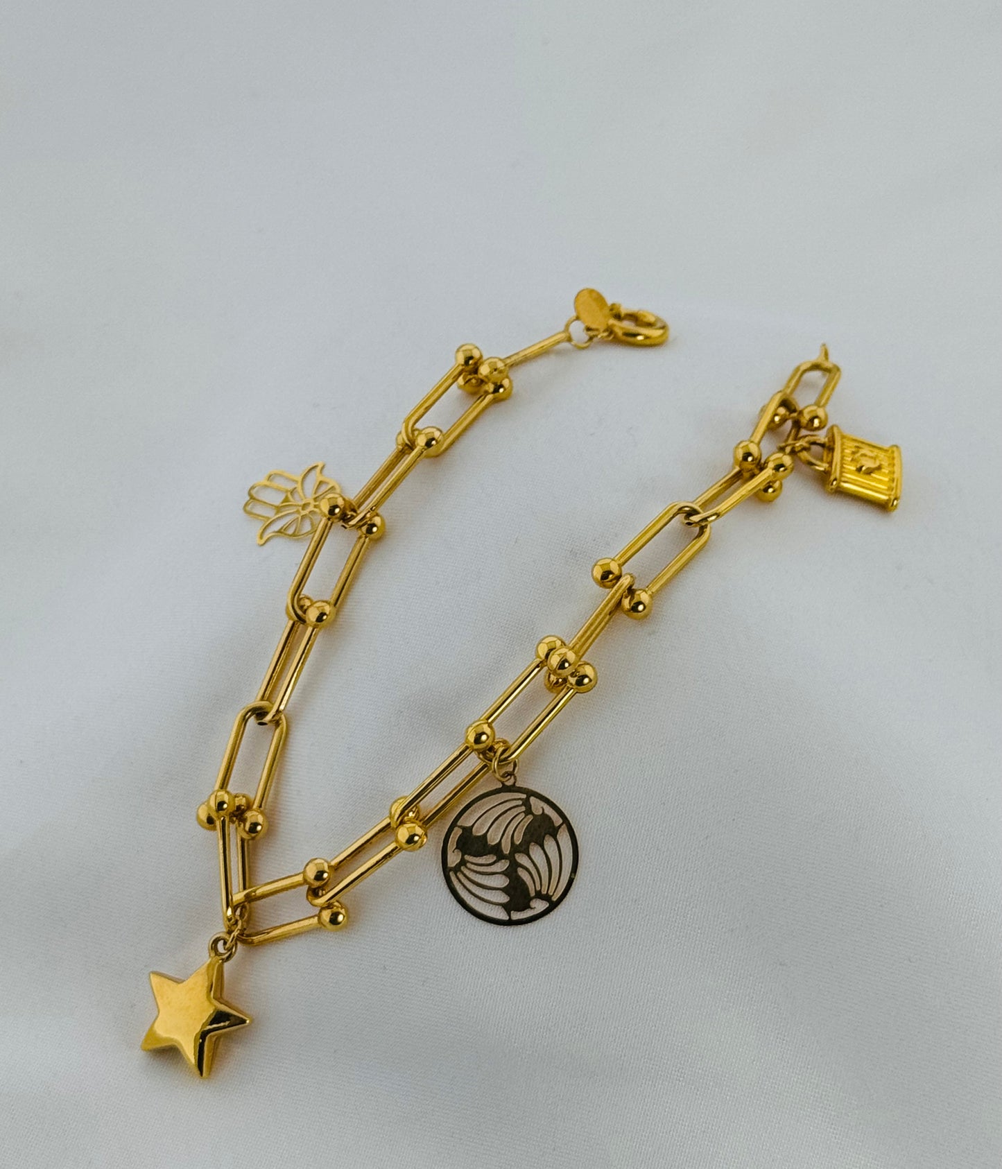 21k Solid Gold Ladies Simple Anklet GA31