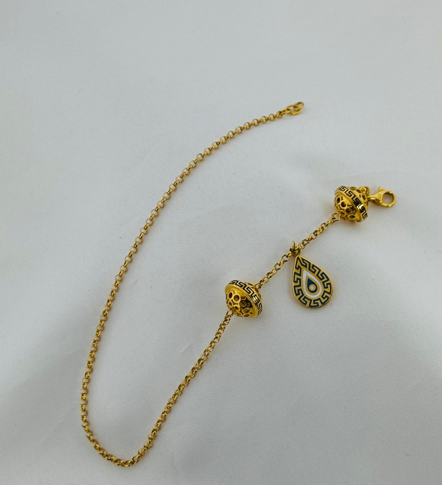 21k Solid Gold Ladies Simple Anklet GA33