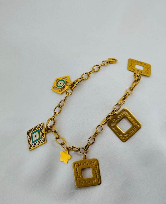21k Solid Gold Ladies Simple Anklet GA40