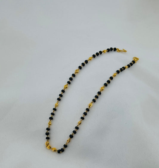 22k Solid Gold Ladies Simple Anklet GA46