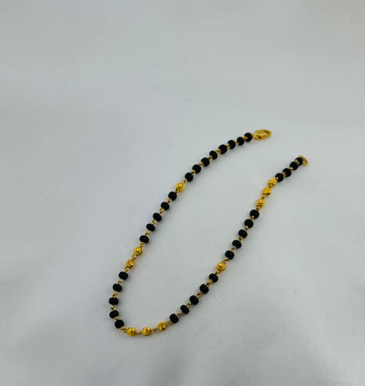 22k Solid Gold Ladies Simple Anklet GA51