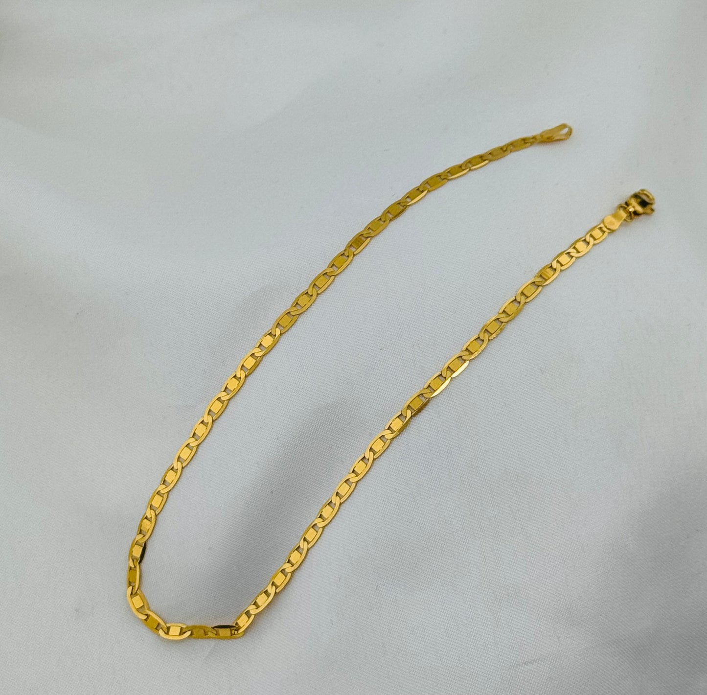 22k Solid Gold Ladies Simple Anklet GA6