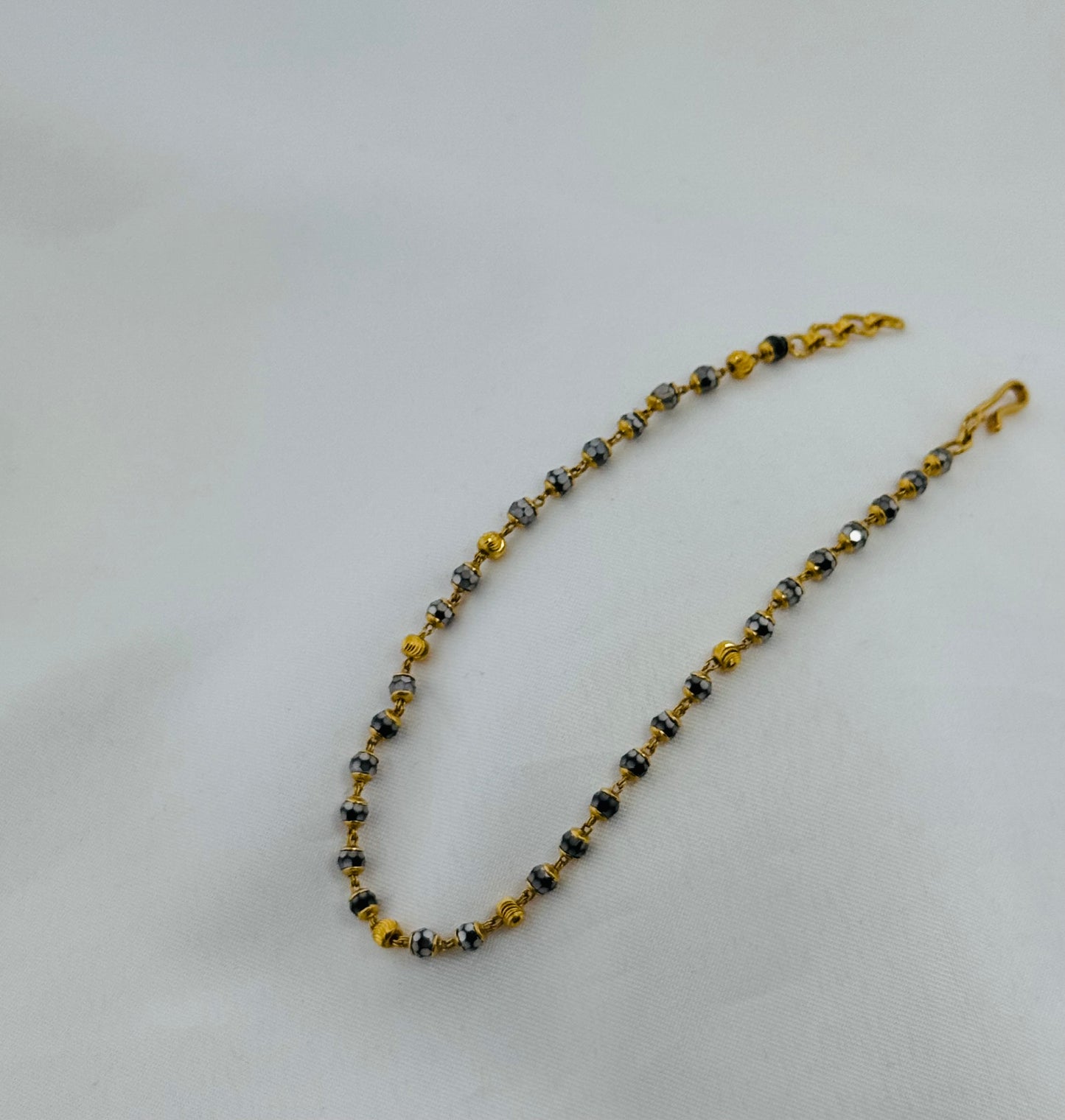 22k Solid Gold Ladies Simple Anklet GA69