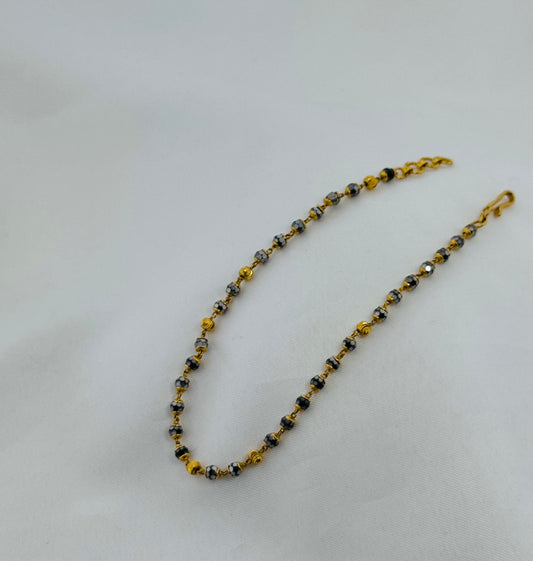 22k Solid Gold Ladies Simple Anklet GA69