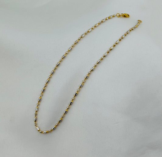 22k Solid Gold Ladies Simple Anklet GA9