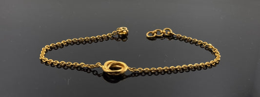 22k Solid Gold Ladies Simple Bracelet GB1
