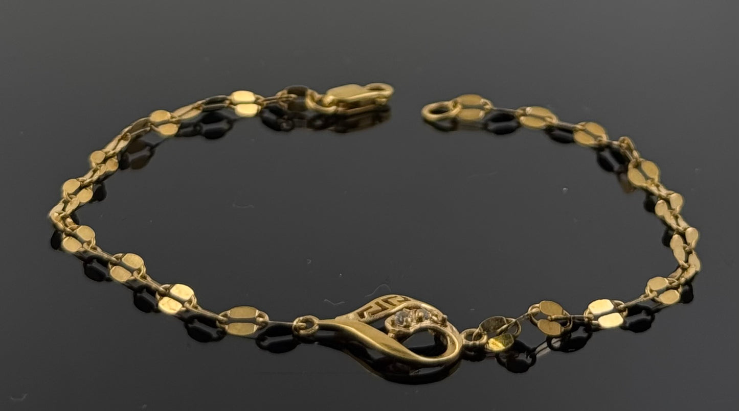 21k Solid Gold Ladies Simple Bracelet GB106