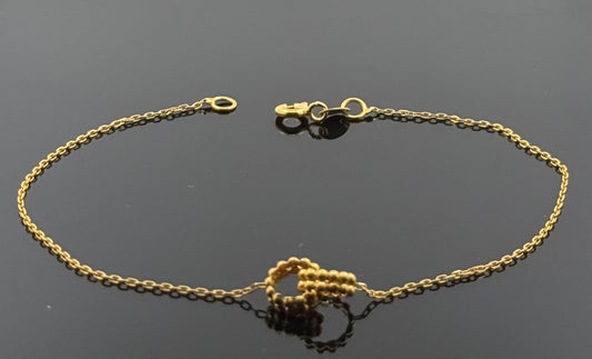 22k Solid Gold Ladies Simple Bracelet GB129