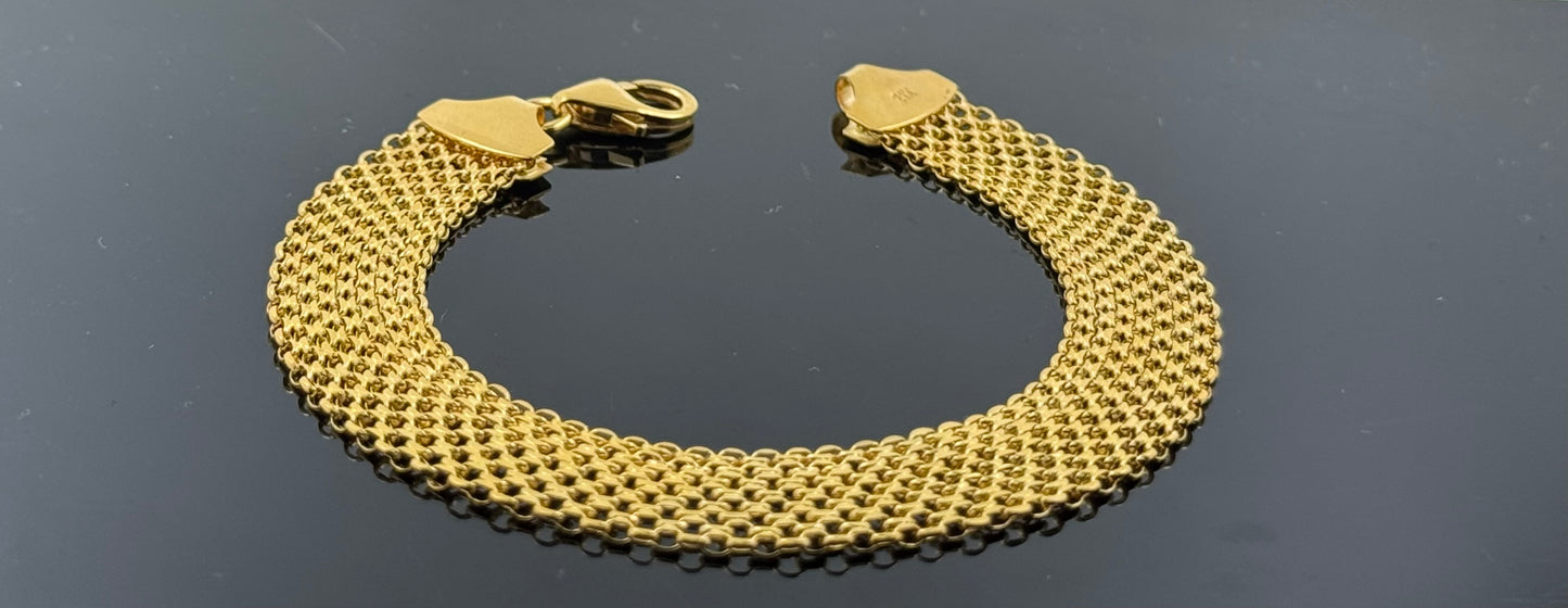 21k Solid Gold Ladies Simple Bracelet GB15