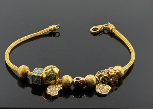 18k Solid Gold Ladies Simple Bracelet GB159