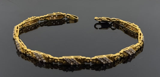 22k Solid Gold Ladies Simple Bracelet GB195