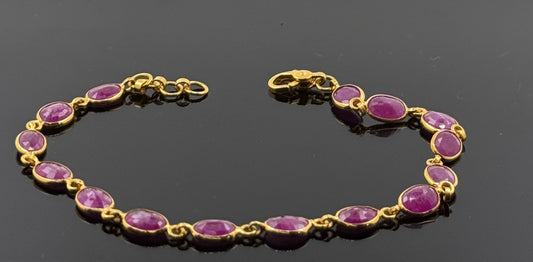 22k Solid Gold Ladies Simple Bracelet GB202