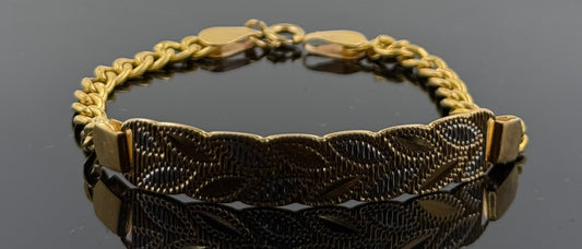 21k Solid Gold Ladies Simple Bracelet GB212
