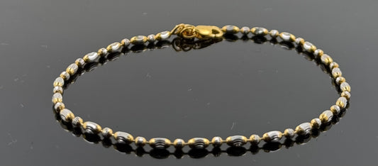 22k Solid Gold Ladies Simple Bracelet GB214