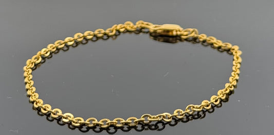 22k Solid Gold Ladies Simple Bracelet GB218