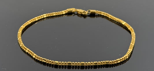22k Solid Gold Ladies Simple Bracelet GB219