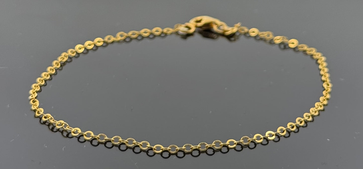 21k Solid Gold Ladies Simple Bracelet GB221