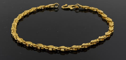 22k Solid Gold Ladies Simple Bracelet GB267