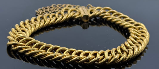 21k Solid Gold Ladies Simple Bracelet GB271
