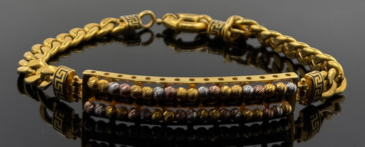 21k Solid Gold Ladies Simple Bracelet GB278