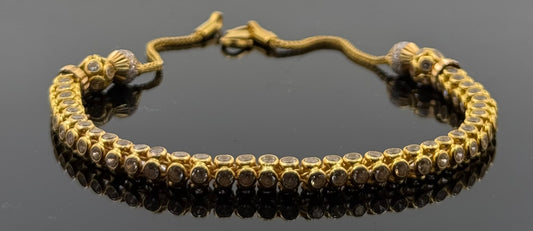22k Solid Gold Ladies Simple Bracelet GB285