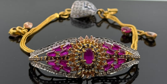 22k Solid Gold Ladies Simple Bracelet GB290