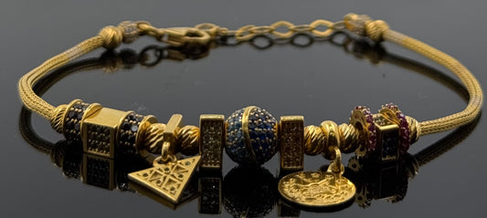 14k Solid Gold Ladies Simple Bracelet GB296