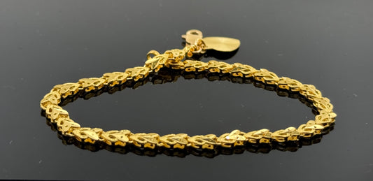 22k Solid Gold Ladies Simple Bracelet GB31