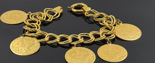 21k Solid Gold Ladies Simple Bracelet GB322