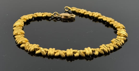 22k Solid Gold Ladies Simple Bracelet GB335