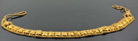 22k Solid Gold Ladies Simple Bracelet GB336