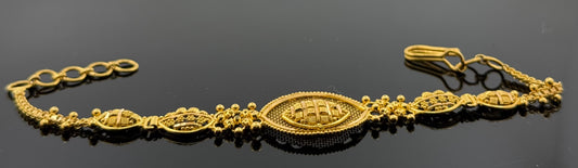 22k Solid Gold Ladies Simple Bracelet GB337
