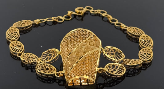 21k Solid Gold Ladies Simple Bracelet GB353