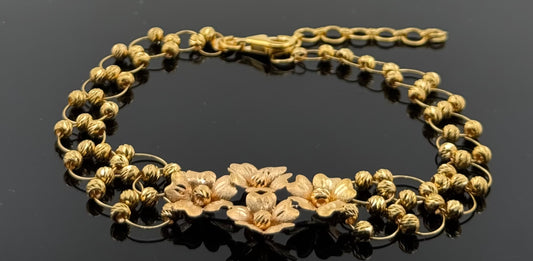 21k Solid Gold Ladies Simple Bracelet GB354