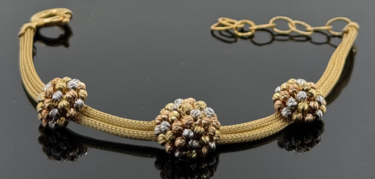 18k Solid Gold Ladies Simple Bracelet GB355