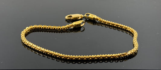 22k Solid Gold Ladies Simple Bracelet GB36