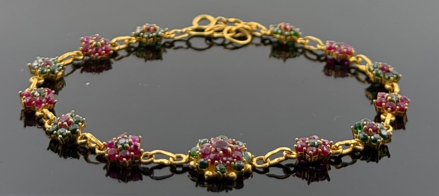 21k Solid Gold Ladies Simple Bracelet GB367