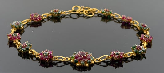 21k Solid Gold Ladies Simple Bracelet GB367