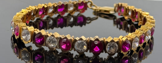 18k Solid Gold Ladies Simple Bracelet GB371
