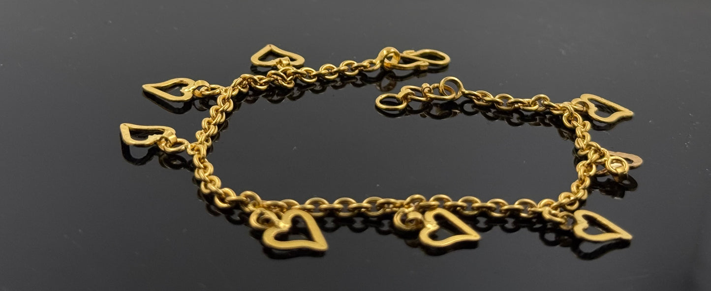 22k Solid Gold Ladies Simple Bracelet GB4