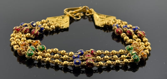 22k Solid Gold Ladies Simple Bracelet GB402